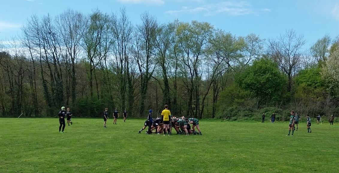 Whitchurch U14s vs Cowbridge - scrum at Hailey Park