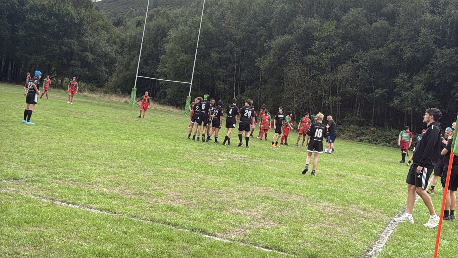 Wide view of the pitch at New Tredegar