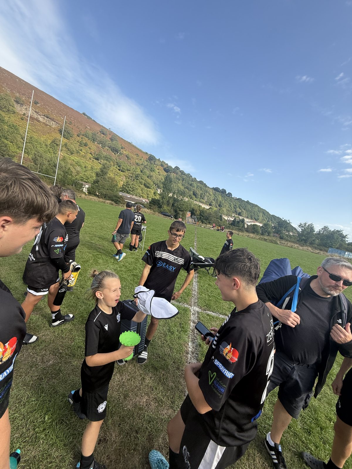 The squad together at New Tredegar