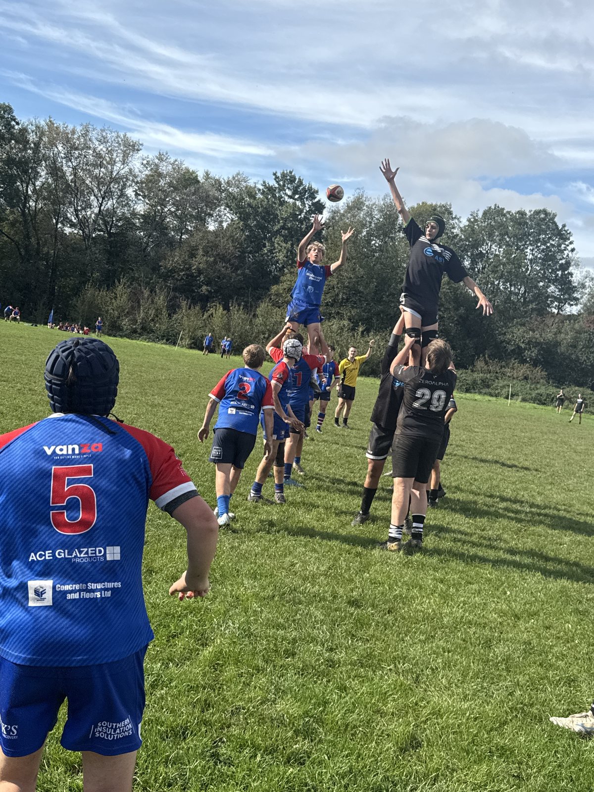 Contesting the lineout against Penarth