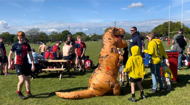 Players and families enjoying the South Coast Festival of Rugby